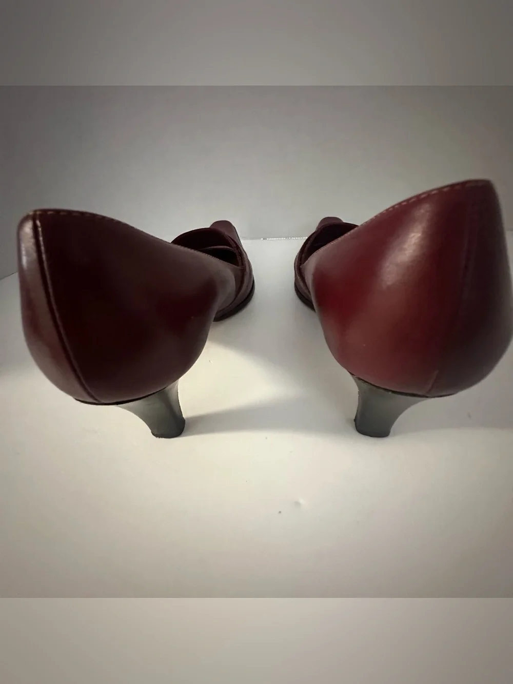 Coach Women's Burgundy Leather Buckle Pumps